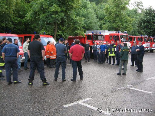 Feuerwehr Weinheim Objektbegehung Exotenwald
