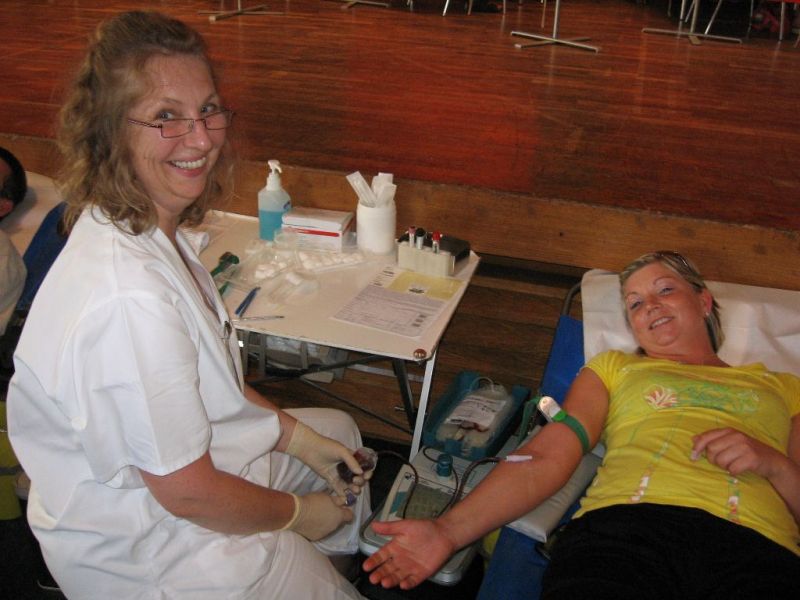 Blutspende Justyna Schybaglo  Feuerwehr DRK Weinheim