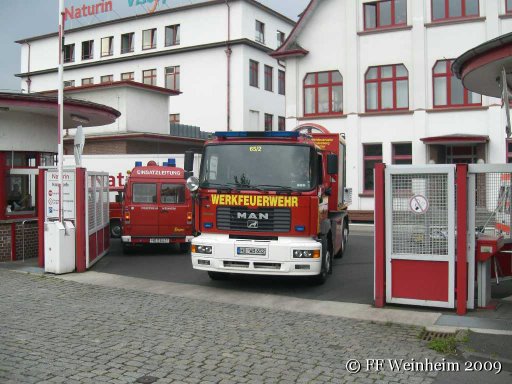 Feuerwehr Weinheim Kellerbrand Naturin
