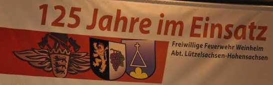 Feuerwehr Weinheim Abteilung Lützelsachsen Hohensachsen 125 Jahre im Einsatz