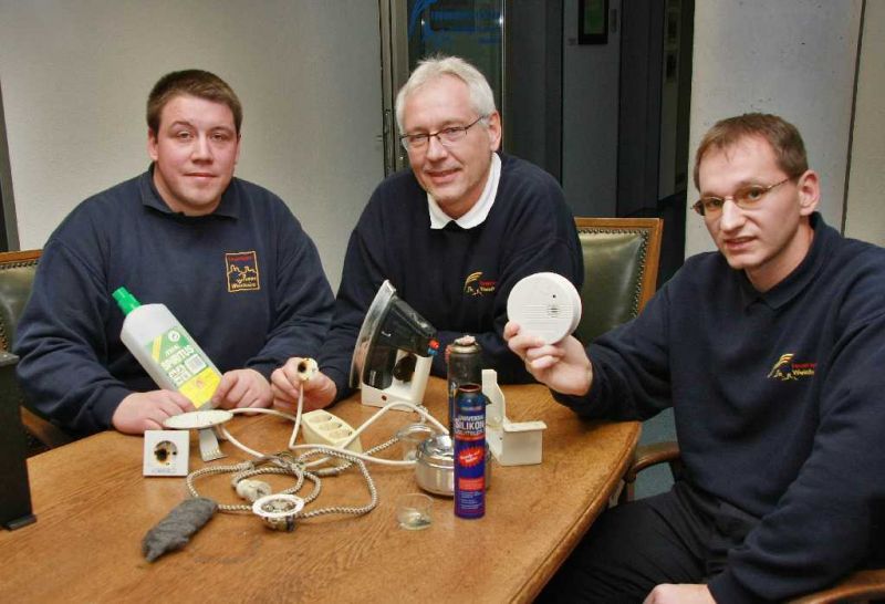 Feuerwehr Weinheim v.l. nach rechts Ralf Mittelbach, Reinhold Albrecht, Michael Tilger