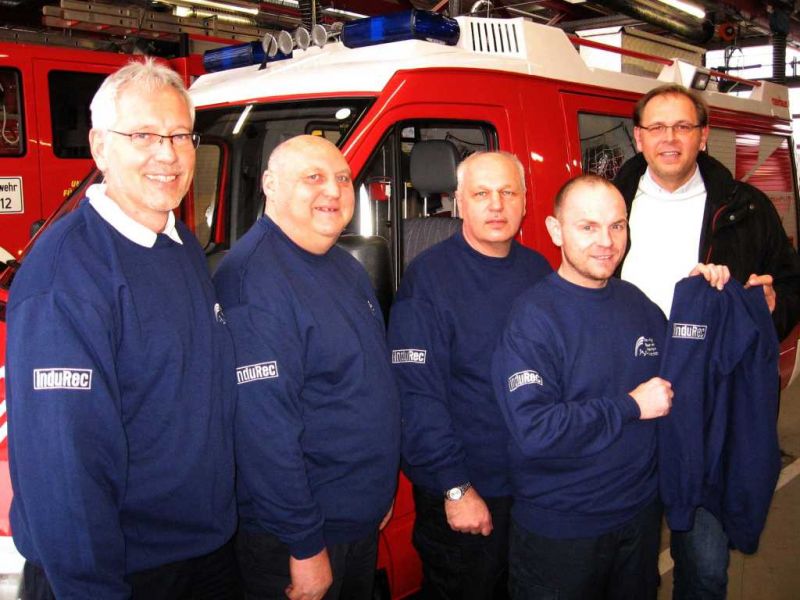 Feuerwehr Weinheim Bild v.L.n.R.: Reinhold Albrecht, Bernhard Kohl, Rolf Tilger, Patrick Müller