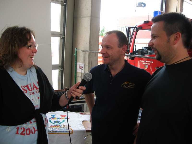 Lina Albrecht mit Patrick Müller und Markus Schäfer im Interview