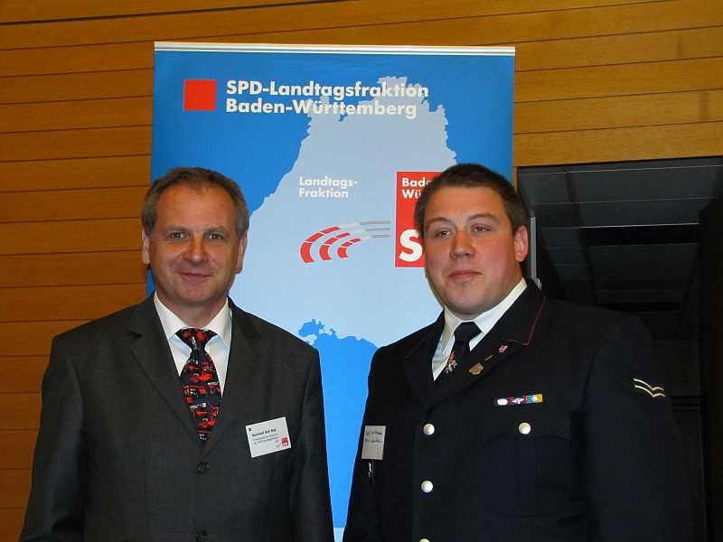 Ralf Mittelbach im Gespräch mit Reinhold Gall Innenpolitischer Sprecher der SPD Fraktion Baden Württemberg