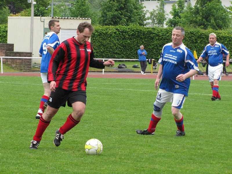 Michael Tilger beim freundschaftlichen Zweikampf gegen Eisleben