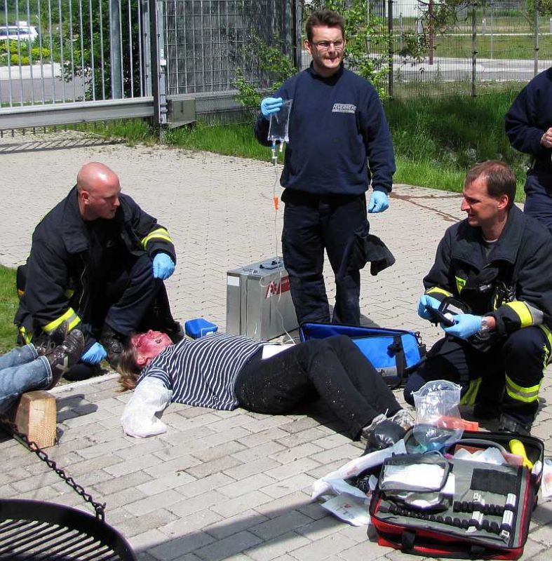 Feuerwehrsanitäter Fallbeispiel Grillunfall