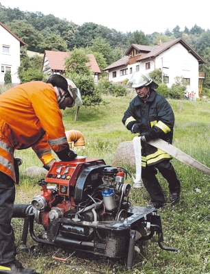 Feuerwehr Weinheim Übung aller Abteilungen