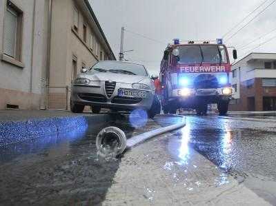 Unwetter im Weinheimer Stadtgebiet