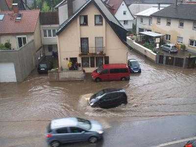 Weinheim unter Wasser