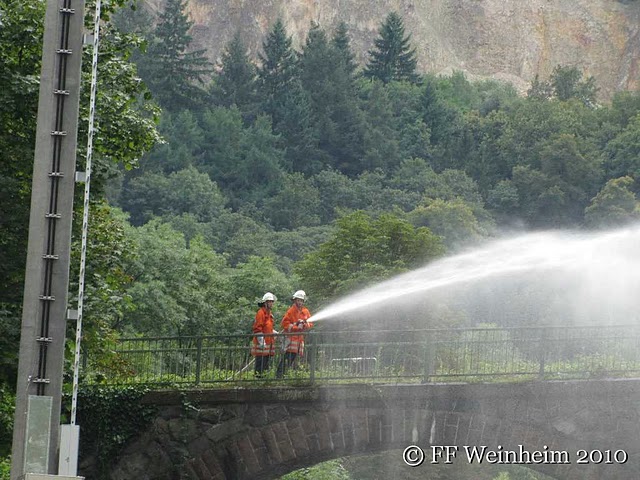 Waldbrandübung der Feuerwehren aus Weinheim und Birkenau