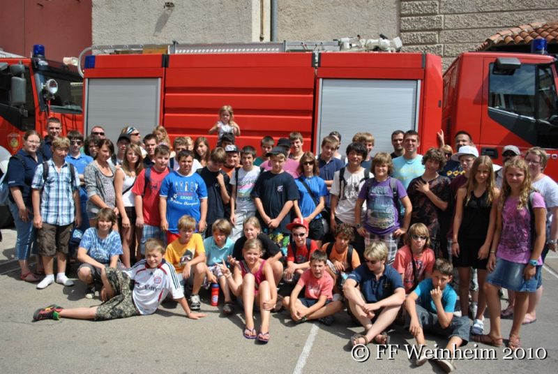 Jugendfeuerwehr Weinheim bei der Sommerfreizeit 2010 in Kroatien
