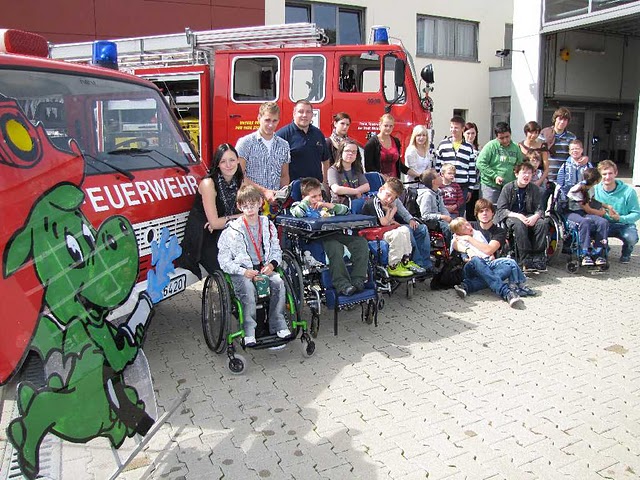 IKB Lebenshilfe zu Gast im Feuerwehrzentrum Weinheim