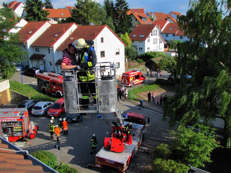 Hauptübung der Feuerwehr Weinheim am Pilgerhaus
