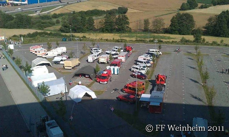 Bereitstellungsraum vor der Rhein Neckar Arena