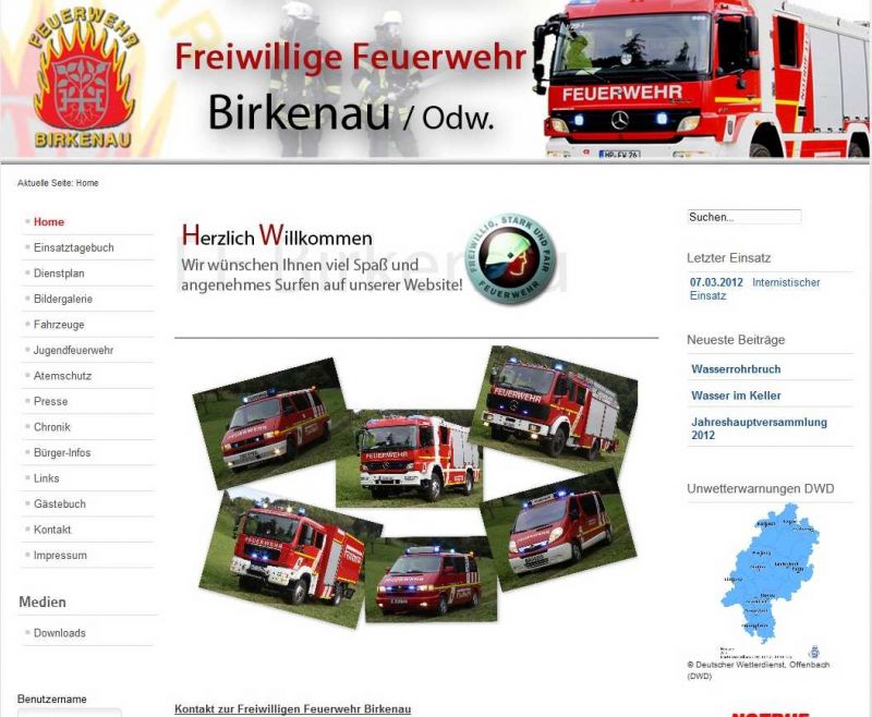 Neue Homepage bei der Feuerwehr Birkenau