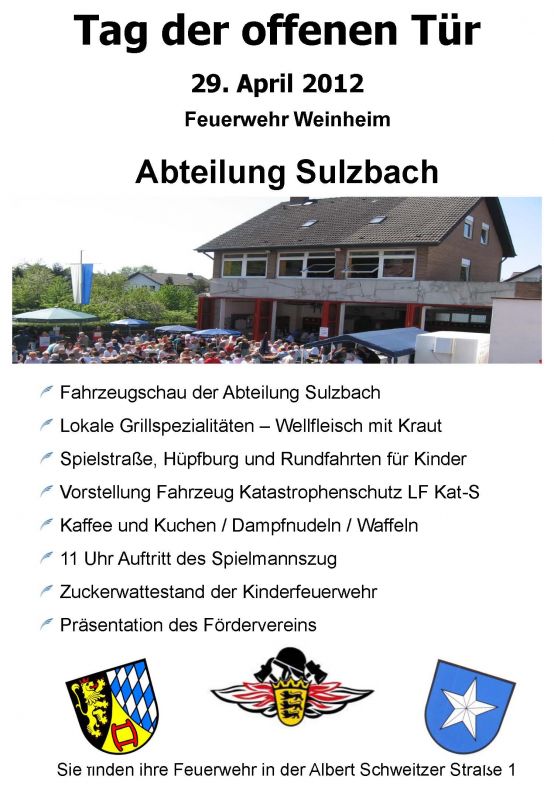 Plakat Tag der offenen Tür 2012