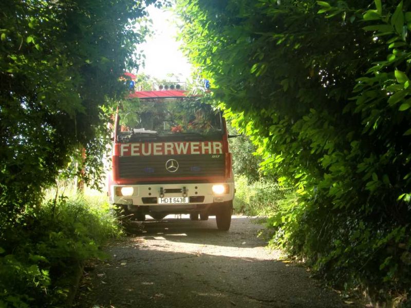 Kaum ein Durchkommen für die Feuerwehr