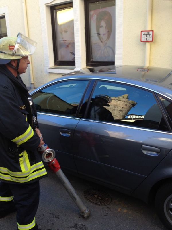Grund der Aktion - bei einem Brand war ein Hydrant zugeparkt