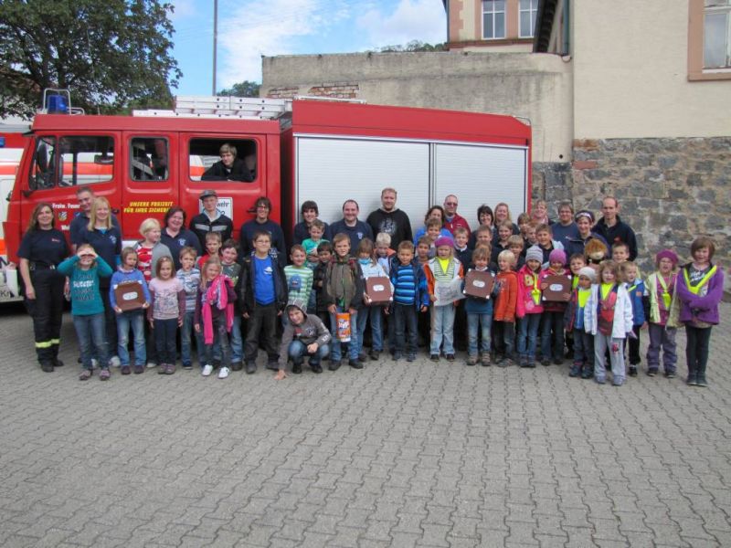 Die Kinderfeuerwehren suchten den Schatz