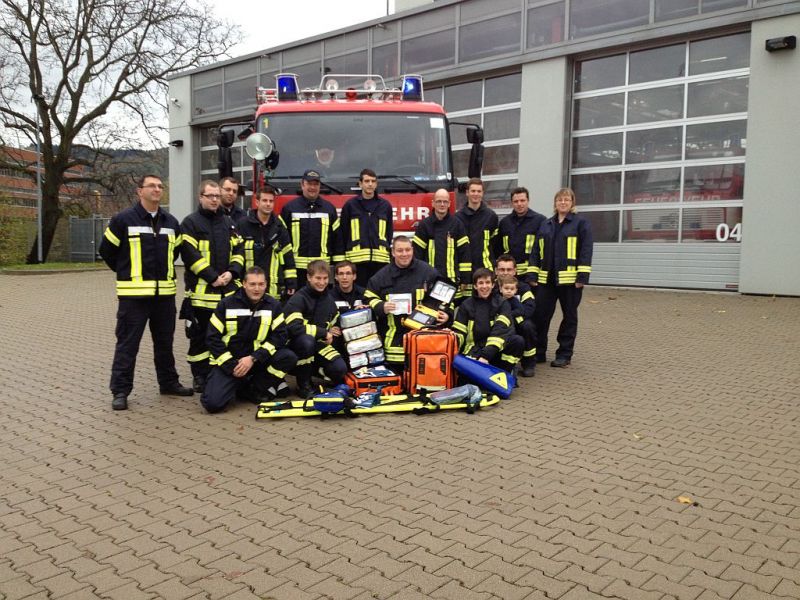 Die Feuerwehrsanitäter der Weinheimer Feuerwehr
