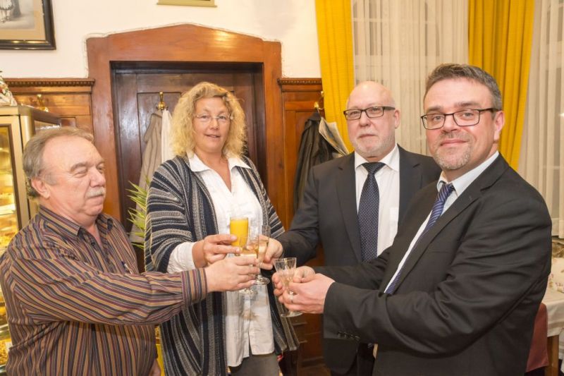 v.l.: Alfred Albrecht, Manuela Albrecht, Uwe Seehaus und Henrik Kühnert